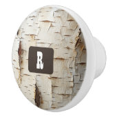 Witte Berkenschors Landelijke Stijl Keramische Knop (Rechts)