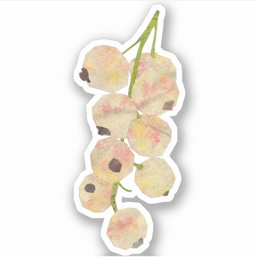 witte bes sticker (Voorkant)