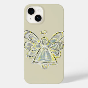 Witte Beschermengel Kunst Aangepast iPhone Hoesje