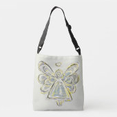 Witte Beschermengel Tas Kunst Schoudertasjes (Achterkant)