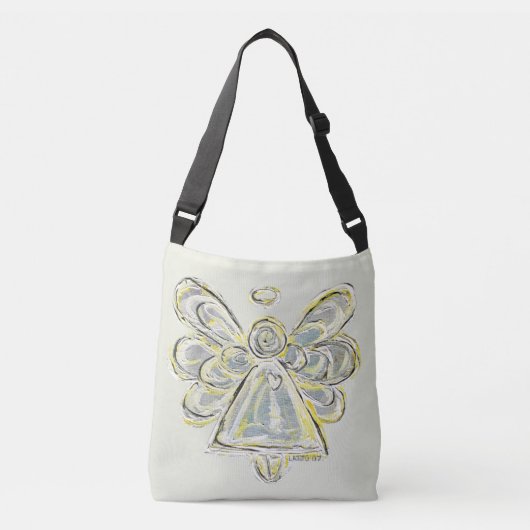 Witte Beschermengel Tas Kunst Schoudertasjes (Voorkant)