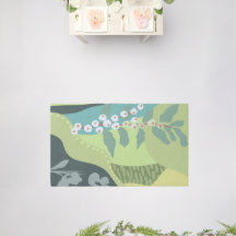 Witte bessen Gemengde Groenen Kleurblokken Modern