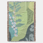 Witte bessen Gemengde Groenen Kleurblokken Modern Deken (Voorkant Verticaal)