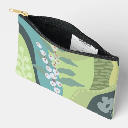 Witte bessen Gemengde Groenen Kleurblokken Modern Etui (Open)