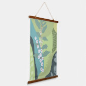 Witte bessen Gemengde Groenen Kleurblokken Modern Hangend Wandkleed (Gebogen)