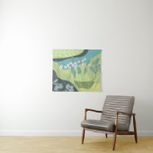 Witte bessen Gemengde Groenen Kleurblokken Modern Wandkleed (In Situ (horizontaal))