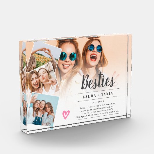 Witte beste vrienden script 4 foto's collage raste (Links)