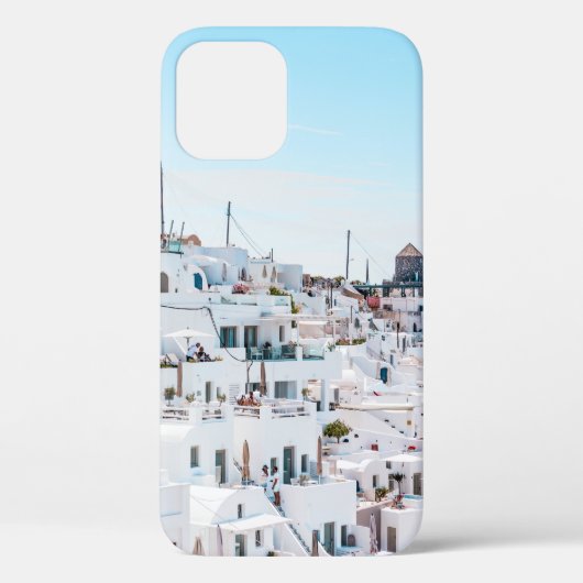 Witte betonnen huizen onder blauwe hemel overdag Case-Mate iPhone case (Achterkant)