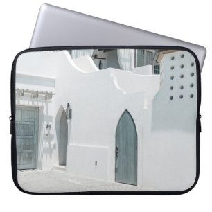 Witte betonnen stal laptop sleeve