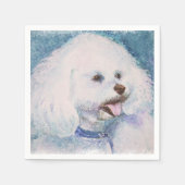 WITTE BICHON FRESE PAPIER NAPKINS SERVET (Voorkant)