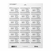 Witte Bichon Frise-hond en gepersonaliseerde tekst Etiket (Full Sheet)