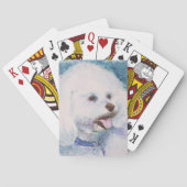 WITTE BICHON FRISE SPEELKAARTEN (Achterkant)