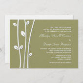 Witte bijkantoren bruiloft verlaten kaart (Voorkant / Achterkant)