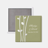 Witte bijkantoren verlaten magneet (Voorkant / Achterkant)