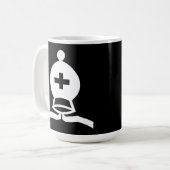 Witte bisschop koffiemok (Voorkant links)