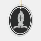 Witte bisschoppen keramisch ornament (Rechts)