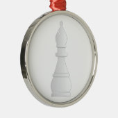 Witte bisschoppen metalen ornament (Rechts)