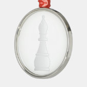 Witte bisschoppen metalen ornament (Links)