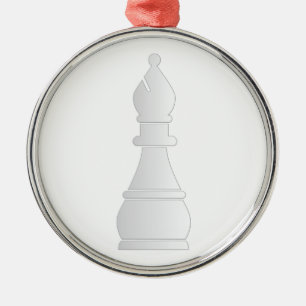 Witte bisschoppen metalen ornament