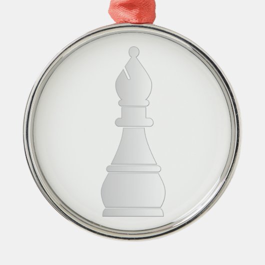 Witte bisschoppen metalen ornament (Voorkant)