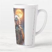 Witte bizons en Indiaanse opperhoofd Latte Mok (Rechts)