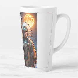 Witte bizons en Indiaanse opperhoofd Latte Mok