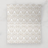 Witte Black Art Deco Gatsby 1920s stijl bruiloft Plaatskaartje (Binnenkant ongevouwen)