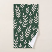Witte bladeren bad handdoek (Handdoek)
