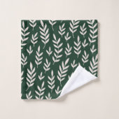 Witte bladeren bad handdoek (Wasdoekje)