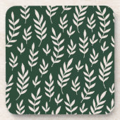 Witte bladeren bier onderzetter (Voorkant)