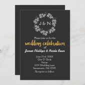 Witte bladeren Botanische reuze bruiloft Kaart (Voorkant / Achterkant)