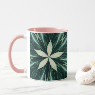 Witte Bladeren In Een Groene Bos Kaleidoscoop Mok