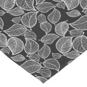 Witte bladeren op BlackTable Runner Medium Tafelloper (Hoek)