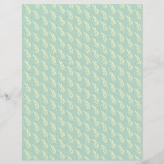 Witte bladeren op blauw gestructureerd papier blad