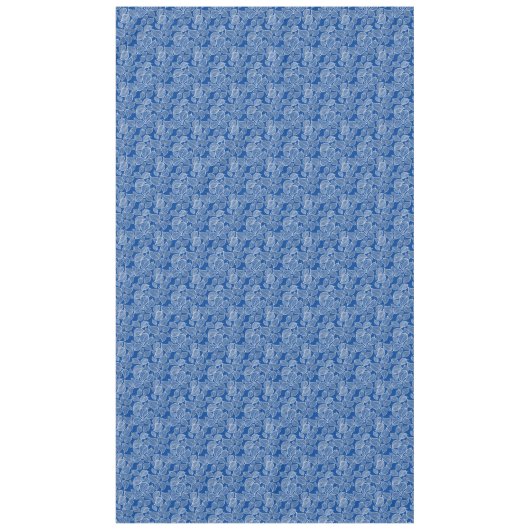 Witte bladeren op blauw tafelkleed (Voorkant)