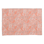 Witte bladeren op de Oranje klooster Kussensloop (Voorkant-Rechts)