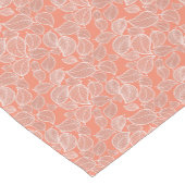 Witte bladeren op Sinaasappel Korte Tafelloper (Hoek)