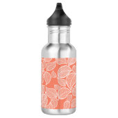 Witte bladeren op Sinaasappel Waterfles (Rechts)