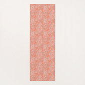 Witte bladeren op Sinaasappel Yogamat (Achterkant)