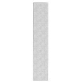 Witte bladeren op Zilver Grey Table Runner Medium Tafelloper (Voorkant)
