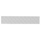 Witte bladeren op Zilver Grey Table Runner Medium Tafelloper (Horizontaal)