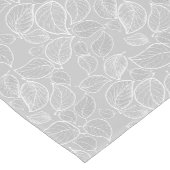 Witte bladeren op Zilver Grey Table Runner Medium Tafelloper (Hoek)