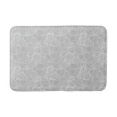 Witte bladeren op zilvergrijze bath Mat (Voorkant)