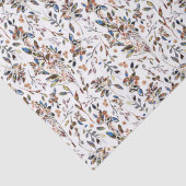 Witte bladeren Waterverf Elegant Floral Tissuepapier (Detail)