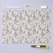 Witte bladeren Waterverf Elegant Floral Tissuepapier (Craft)