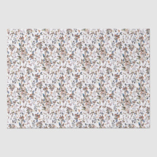 Witte bladeren Waterverf Elegant Floral Tissuepapier