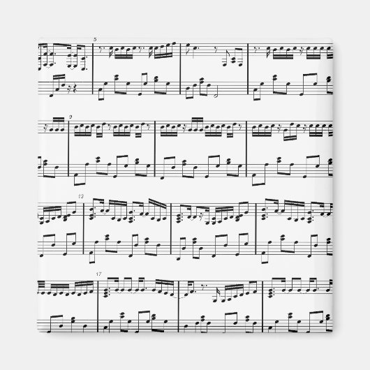 Witte Bladmuziek Magnet (Voorkant)