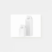 Witte blanco verpakkingen voor melk post-it® notes (Voorkant)