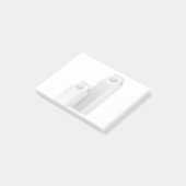 Witte blanco verpakkingen voor melk post-it® notes (Schuin)