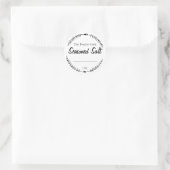 Witte blanco zout-etiketten met zinkbeen ronde sticker (Tas)